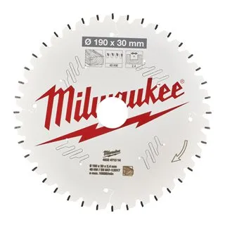 MILWAUKEE CIRKELZAAGBLAD 190X30MM 40ATB 4932471314