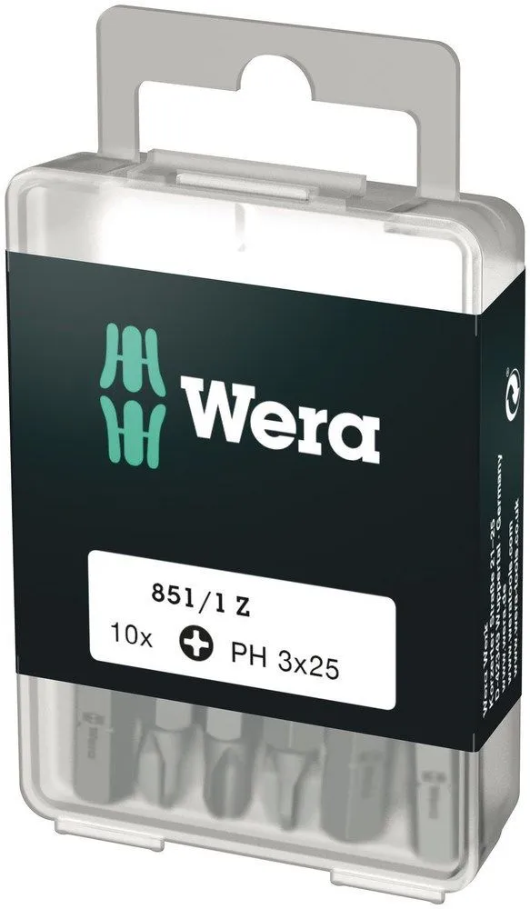 WERA 851/1 Z DIY BITS PHILIPS PH3X25MM 10ST  072402
