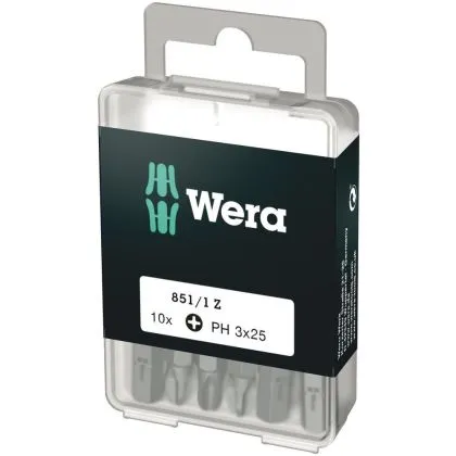 WERA 851/1 Z DIY BITS PHILIPS PH3X25MM 10ST  072402
